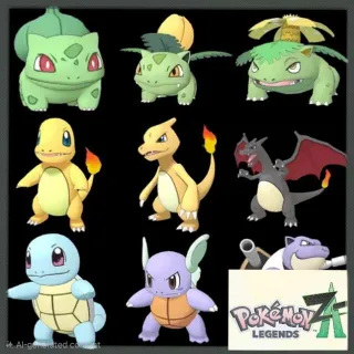 Shiny Kanto Starters ZA