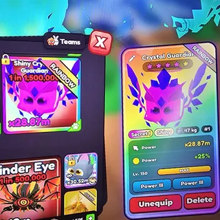 🌈Rainbow Crystal Gurdian #1 🔥x28.87m Power⭐️Tap Simulator REBORN