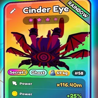 🐉x116.40m Rainbow Cinder Eye 1 in 3m⭐️Tap Simulator REBORN