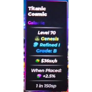1 in 150sp Galactic Titanic Cosmic (MAX Trait) ANIME DICE