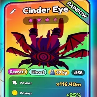🐉x116.40m Rainbow Cinder Eye 1 in 3m⭐️Tap Simulator REBORN