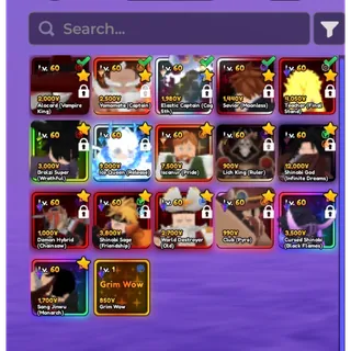 Anime Vanguards Acc 17 monarchs(Instant Delivery)
