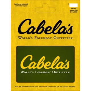 $100 USD Cabela's GIFTCARD