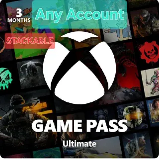 Xbox Game Pass Ultimate 3 Month Stackable