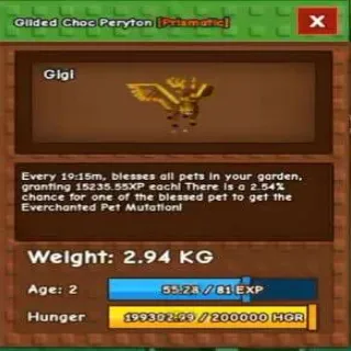 GLIDED CHOC PERYTON 60-61KG