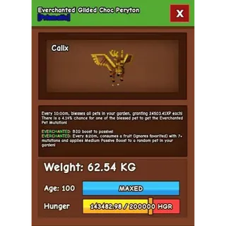 GLIDED CHOC PERYTON 62KG+