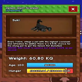 GIANT SCORPION 60KG+