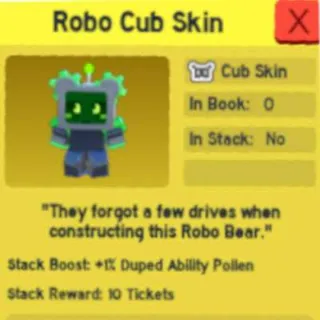 BEE SWARM SIMULATOR (ROBO CUB SKIN)