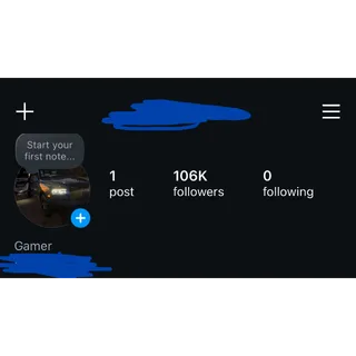 IG account 106k folows 