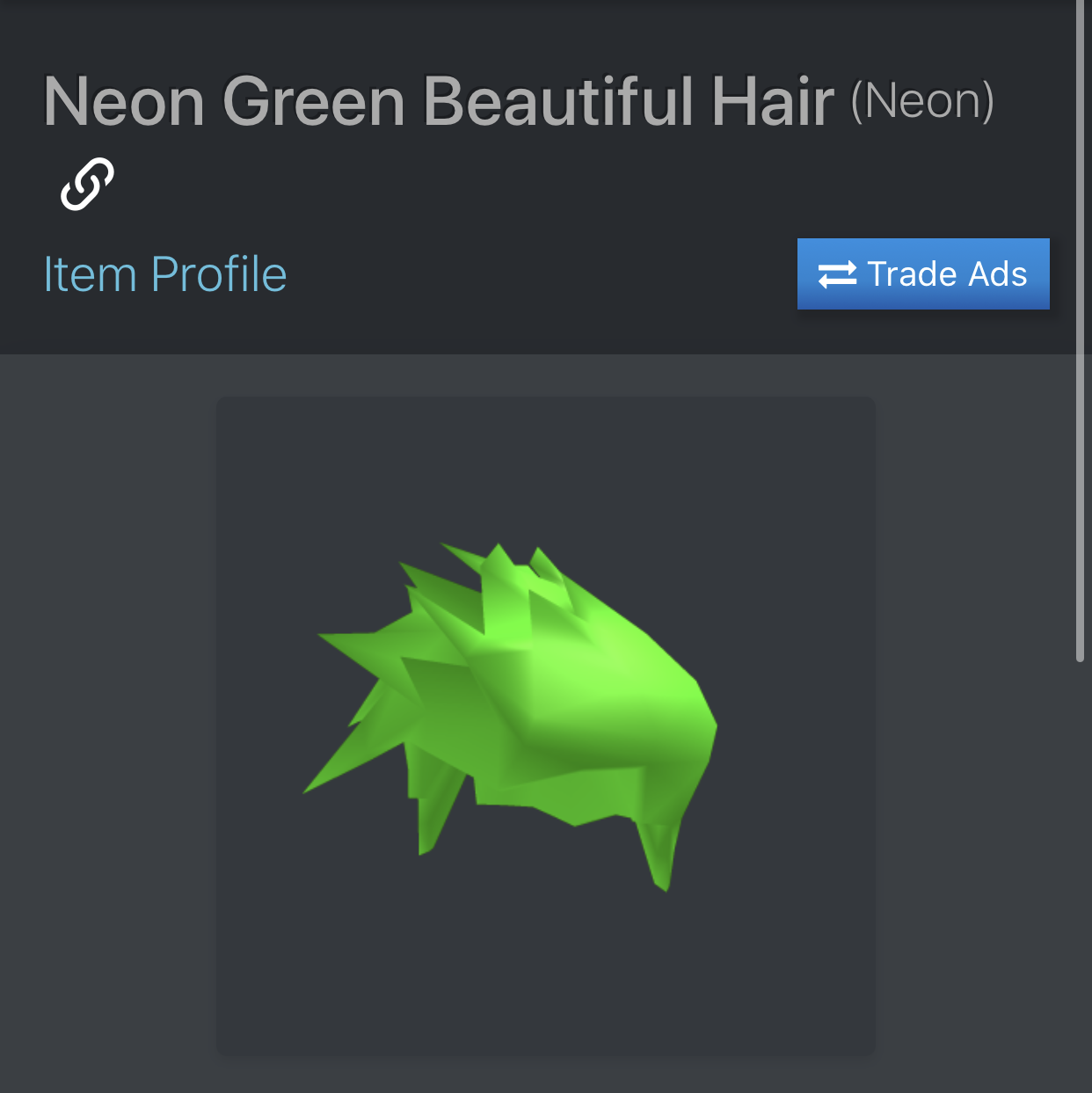 Collectibles | Roblox Neon Green Hair - In-Game Items - Gameflip