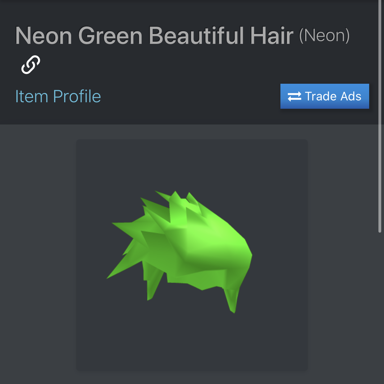 Collectibles Roblox Neon Green Hair In Game Items Gameflip 