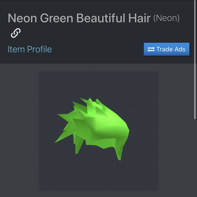 Collectibles | Roblox Neon Green Hair - Game Items - Gameflip