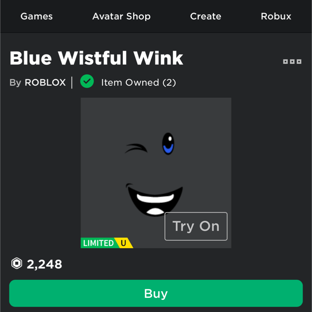 Roblox Limited Items Shop