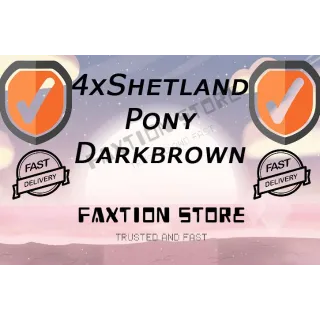 Shetland Pony Darkbrown