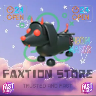 4x Halloween Evil Dachshund