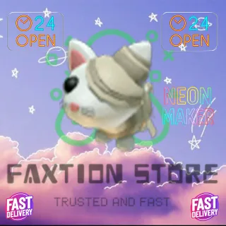 4x Halloween White Mummy Cat