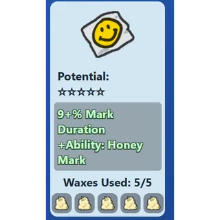 Smiley Sticker 9% Mark Duration|Honey Mark/9% MD HM