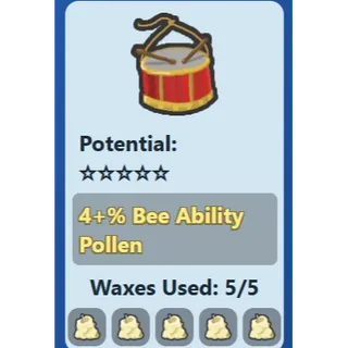 Toy Drum 4% Bee Ability Pollen/4 BAP