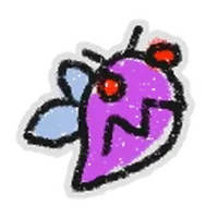 x3 Flying Magenta Critter Sticker