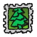 Pine Tree Forest Stamp