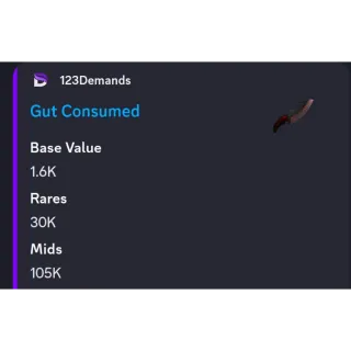  Gut knife CONSUMED| Demand 105k