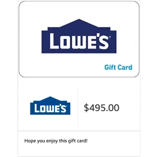 Lowe's $495.00 [Instant Delivery]