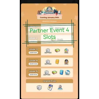 Monopoly Go Plushie Partners Event 4 Slot Full Carry Service