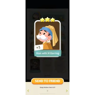 Man with M Earring monopoly go 3 star 