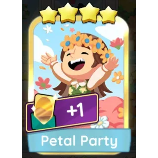 [MONOPOLY GO] [SUMMER ESCAPE] PETAL PARTY - 4 STAR GOLD STICKER (GOLDEN BLITZ EVENT)