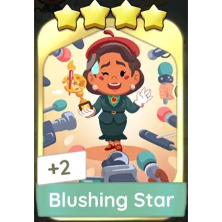 Blushing Star monopoly go 4🌟 gold sticker