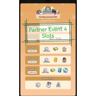 Monopoly Go Plushie Partners Event 4 Slot Full Carry Service