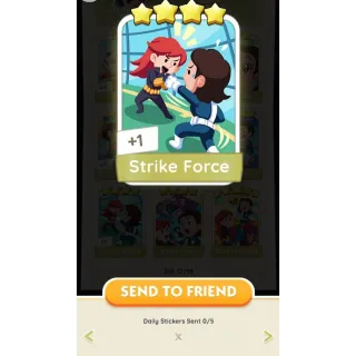 Strike Force monopoly go 4 star Sticker