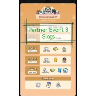 Monopoly Go Plushie Partners Event 3 Slot Full Carry Service