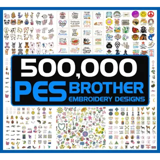 500,000+ Embroidery Designs Bundle – PE Design Compatible – Instant Download – Huge Collection