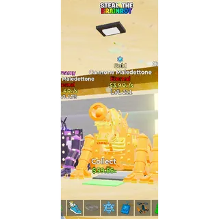 Gold Cannone Maledettone 3,9Qi/s - Fortnite: Steal the Brainrot