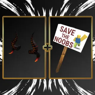 [Toy Code] Umberhorns + Save the Noobs Protest Sign [🌏GLOBAL🌏]