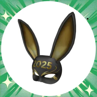 2025 Gold Bunny Ears Mask [🌏GLOBAL🌏]