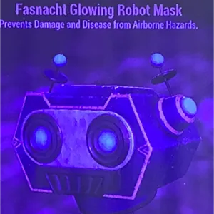 glowing robot mask