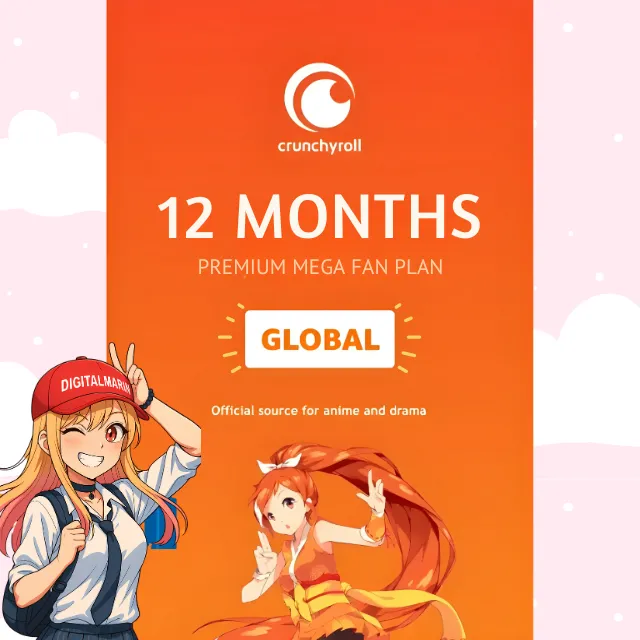Abonnement MEGA FAN CRUNCHYROLL Pour 1 An - Neuf Et Scellé - Compatible Switch, PS4, PC