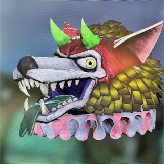 Glowing Blue Devil Mask