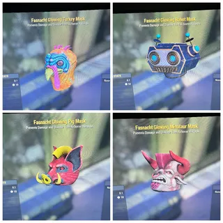 Fasnacht 4 Glowing Masks