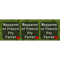3X PEPPERMINT FF FERRET 57KG-61KG