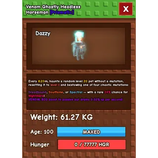 Venom Ghostly Headless Horseman