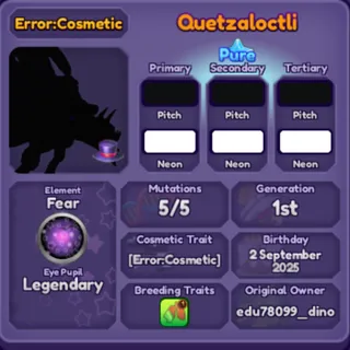ERROR COSMETIC QUETZ - DRAGON ADVENTURES