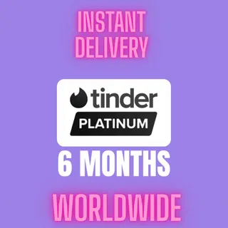 Tinder Platinum 6 Months Promo Code  (Works Worldwide) 24/7 Auto Delivery.