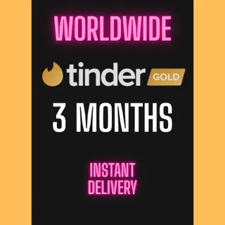 Tinder Gold 3 Months Promo Code  (Works Worldwide)  24/7 Auto Delivery.
