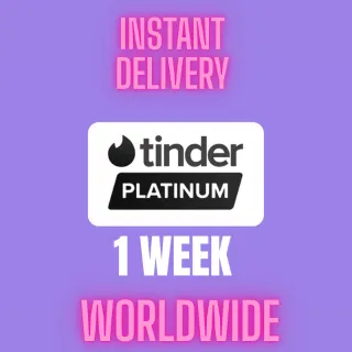 Tinder Platinum 1 Week Promo Code 24/7 Auto Delivery. (Works Worldwide with Instructions.)