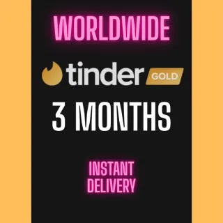 Tinder Gold 3 Months Promo Code  (Works Worldwide)  24/7 Auto Delivery.
