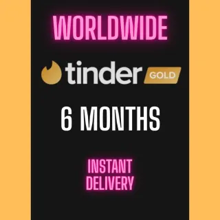 Tinder Gold 6 Months Promo Code  (Works Worldwide with Instructions.)  24/7 Auto Delivery.