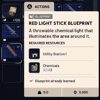 Red LightStick Blueprint